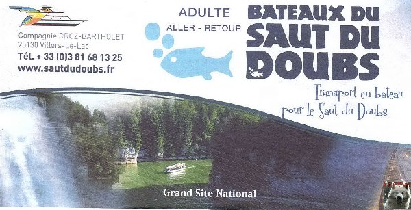 Le saut du Doubs Billet